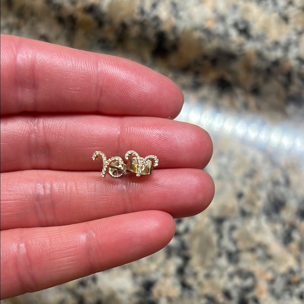 Saks Fifth Avenue. Elegant Gold and Silver Earrings